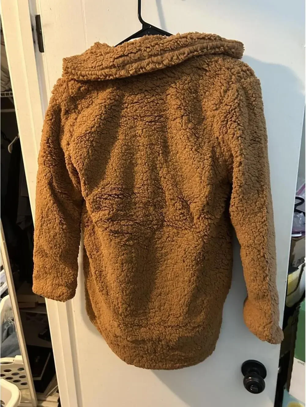 Brand new Eilly Bazar brown teddy coat in size XS